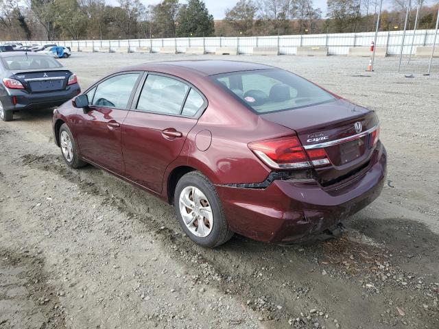 Photo 2 from auction – 2015 HONDA CIVIC LX with VIN 19XFB2F50FE022163