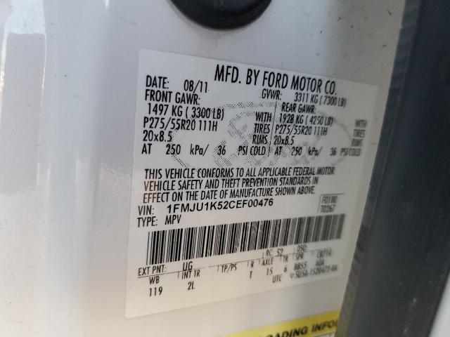 Foto 14 de la subasta – 2012 FORD EXPEDITION con VIN 1FMJU1K52CEF00476