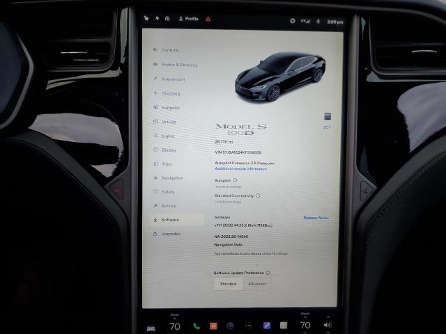 Photo 9 from auction – 2019 TESLA MODEL S with VIN 5YJSA1E24KF308959