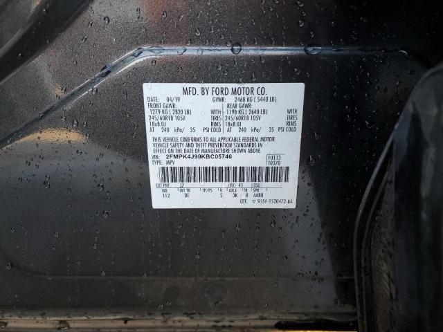Photo 14 from auction – 2019 FORD EDGE SEL with VIN 2FMPK4J99KBC05746