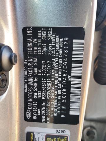 Photo 14 from auction – 2014 KIA SORENTO LX with VIN 5XYKTDA67EG473129