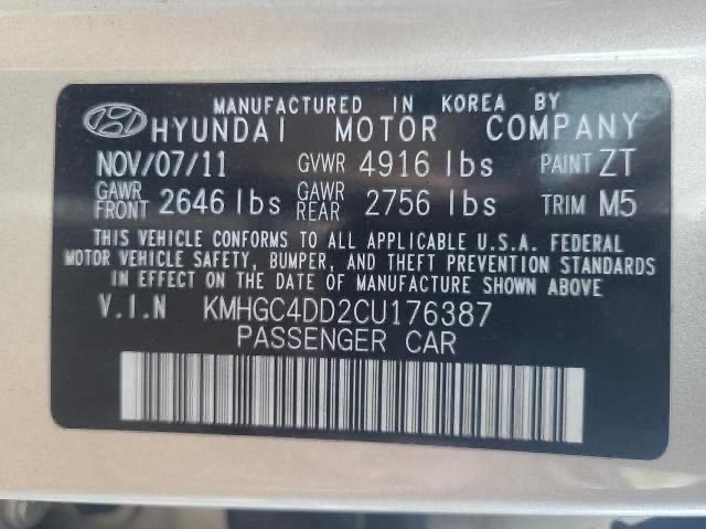 Photo 10 from auction – 2012 HYUNDAI GENESIS 3. with VIN KMHGC4DD2CU176387