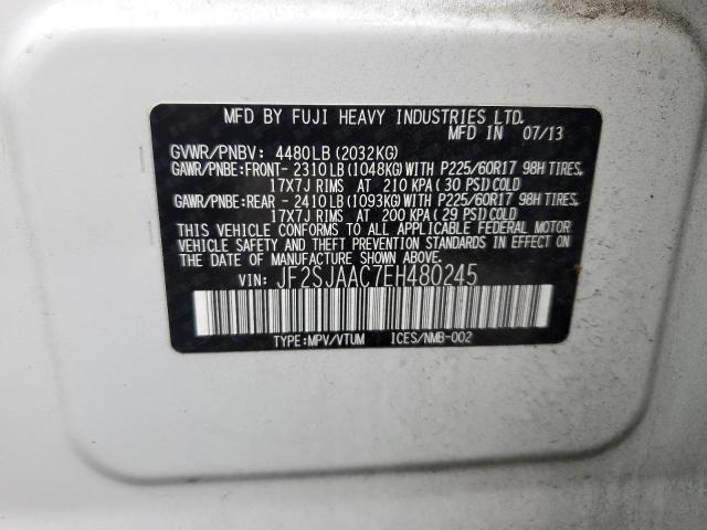 Photo 14 from auction – 2014 SUBARU FORESTER 2 with VIN JF2SJAAC7EH480245