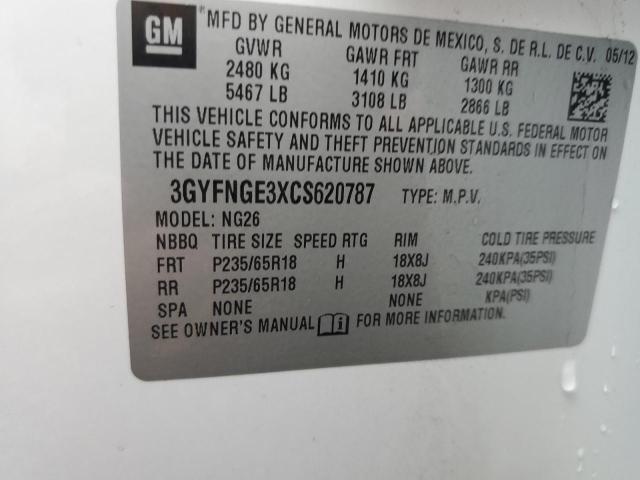 Photo 14 from auction – 2012 CADILLAC SRX with VIN 3GYFNGE3XCS620787