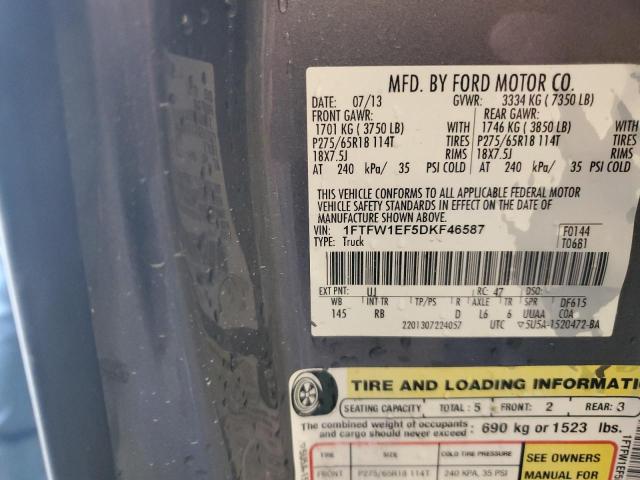 Photo 14 from auction – 2013 FORD F150 SUPER with VIN 1FTFW1EF5DKF46587