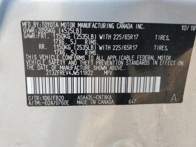 Photo 14 from auction – 2018 TOYOTA RAV4 LE with VIN 2T3ZFREV4JW511822