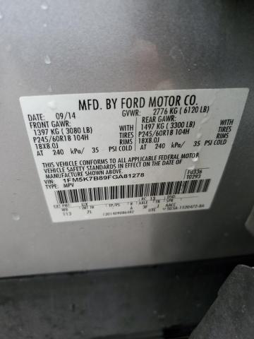 Photo 14 from auction – 2015 FORD EXPLORER with VIN 1FM5K7B89FGA81278