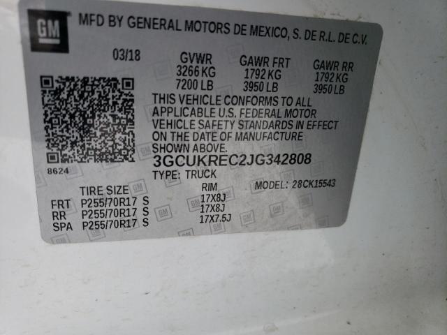 Photo 14 from auction – 2018 CHEVROLET SILVERADO with VIN 3GCUKREC2JG342808