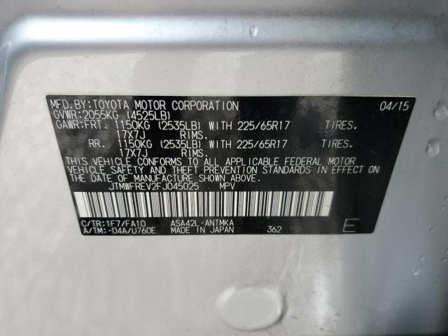 Photo 14 from auction – 2015 TOYOTA RAV4 XLE with VIN JTMWFREV2FJ045025