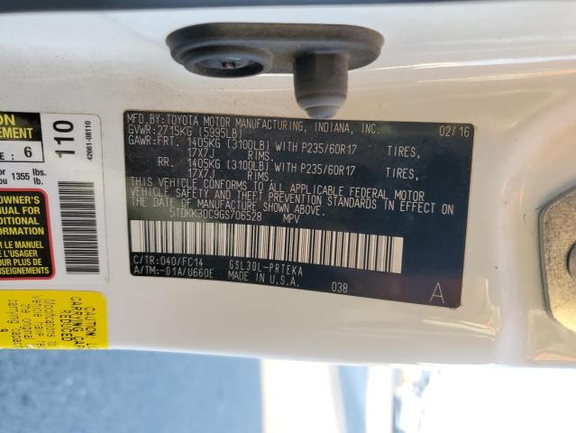 Photo 14 from auction – 2016 TOYOTA SIENNA LE with VIN 5TDKK3DC9GS706528