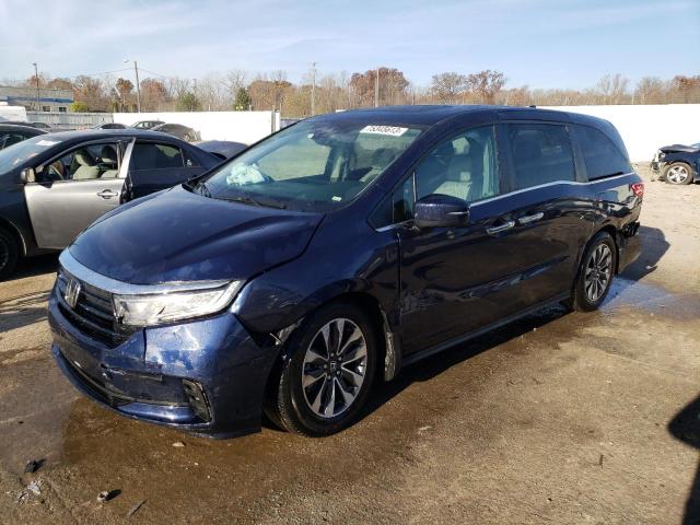 HONDA ODYSSEY EX 2021 with VIN 5FNRL6H79MB014375 - Photo from auction