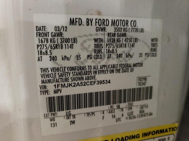 Photo 14 from auction – 2012 FORD EXPEDITION with VIN 1FMJK2A52CEF39534