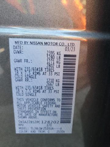 Photo 14 from auction – 2023 NISSAN MURANO SV with VIN 5N1AZ2BS2PC128202