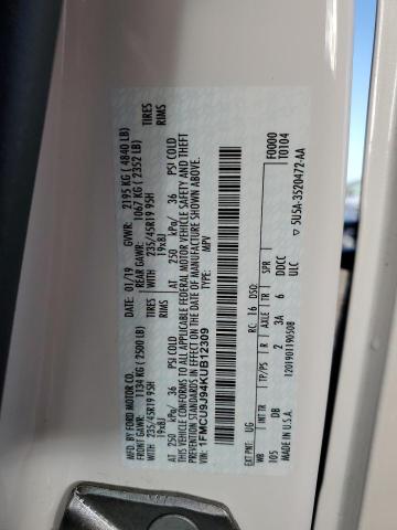 Photo 14 from auction – 2019 FORD ESCAPE TIT with VIN 1FMCU9J94KUB12309
