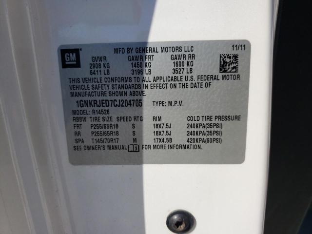 Photo 14 from auction – 2012 CHEVROLET TRAVERSE L with VIN 1GNKRJED7CJ204705