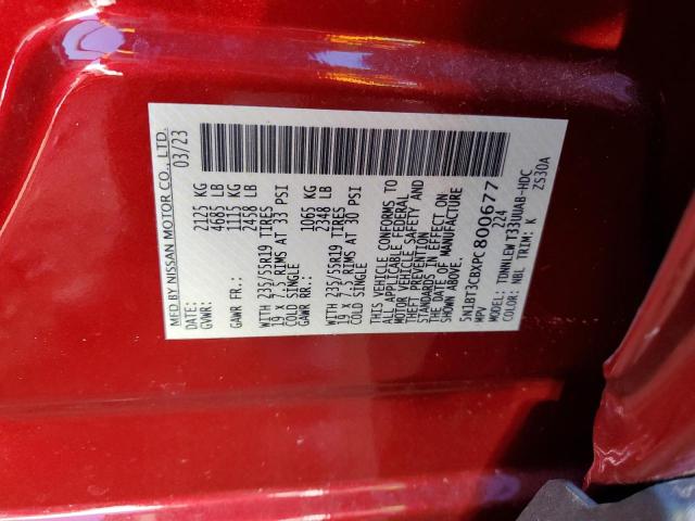Photo 14 from auction – 2023 NISSAN ROGUE SL with VIN 5N1BT3CBXPC800677