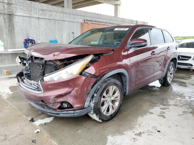 TOYOTA HIGHLANDER 2015 with VIN 5TDZKRFH0FS070798 - Photo from auction