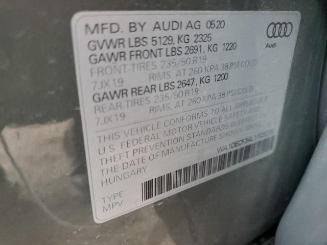 Photo 14 from auction – 2020 AUDI Q3 PREMIUM with VIN WA1DECF34L1103226