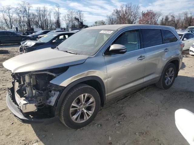 TOYOTA HIGHLANDER 2015 with VIN 5TDBKRFH7FS224148 - Photo from auction