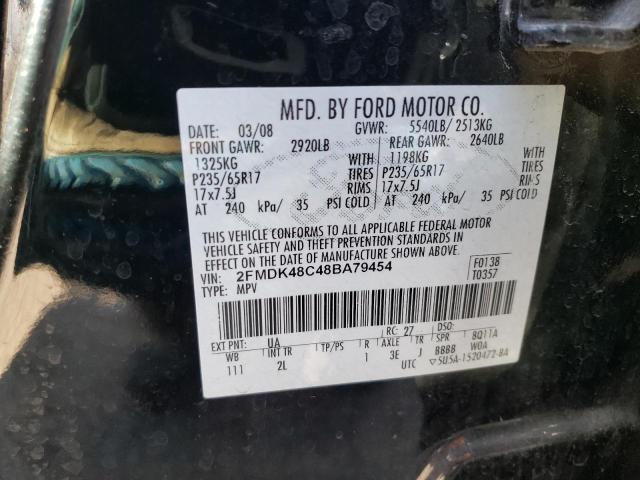 Photo 14 from auction – 2008 FORD EDGE SEL with VIN 2FMDK48C48BA79454
