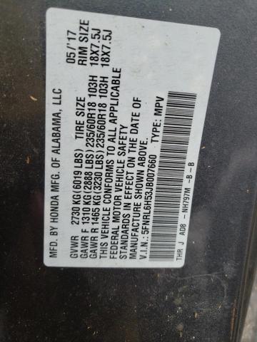 Photo 14 from auction – 2018 HONDA ODYSSEY EX with VIN 5FNRL6H53JB007660
