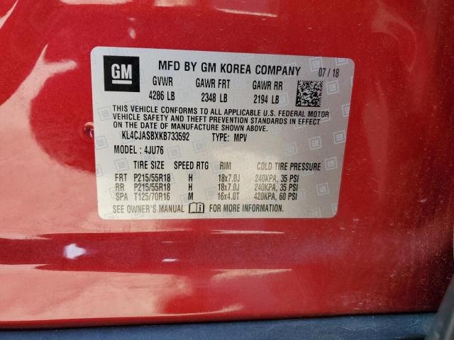 Photo 14 from auction – 2019 BUICK ENCORE PRE with VIN KL4CJASBXKB733592