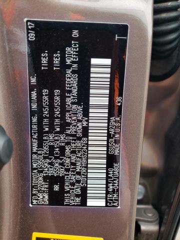 Photo 14 from auction – 2017 TOYOTA HIGHLANDER with VIN 5TDYZRFH9HS234768