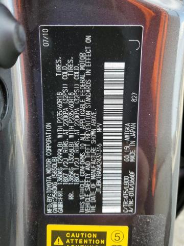 Photo 14 from auction – 2010 LEXUS RX 350 with VIN JTJBK1BA8A2431316