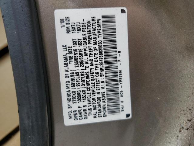 Photo 14 from auction – 2008 HONDA ODYSSEY EX with VIN 5FNRL38478B025630