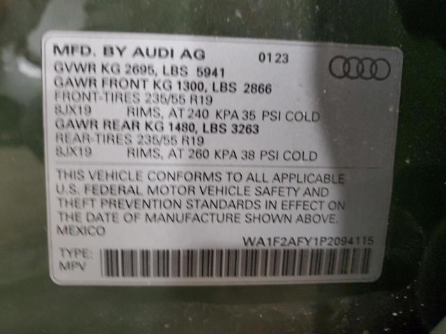 Photo 14 from auction – 2023 AUDI Q5 E PREST with VIN WA1F2AFY1P2094115