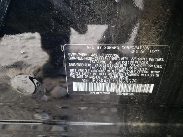 Photo 14 from auction – 2023 SUBARU FORESTER P with VIN JF2SKAEC7PH428575