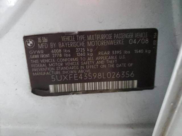 Photo 14 from auction – 2008 BMW X5 3.0I with VIN 5UXFE43598L026356