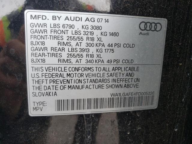 Photo 14 from auction – 2015 AUDI Q7 PREMIUM with VIN WA1LGAFE4FD005036