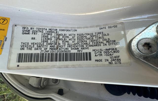 Photo 10 from auction – 2002 LEXUS RX 300 with VIN JTJHF10U120265620