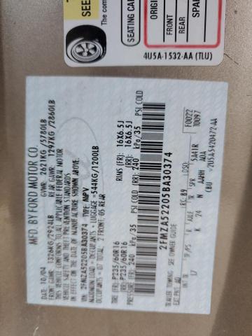 Photo 14 from auction – 2005 FORD FREESTAR S with VIN 2FMZA52205BA30374