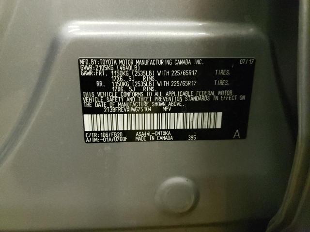 Photo 14 from auction – 2017 TOYOTA RAV4 LE with VIN 2T3BFREVXHW675104