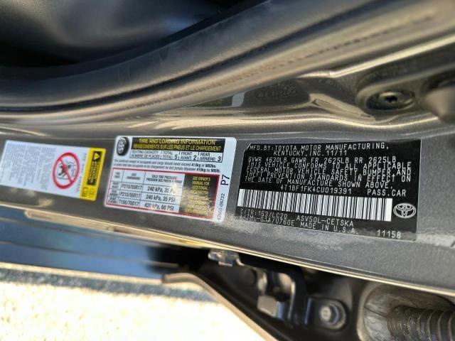 Photo 10 from auction – 2012 TOYOTA CAMRY BASE with VIN 4T1BF1FK4CU019391