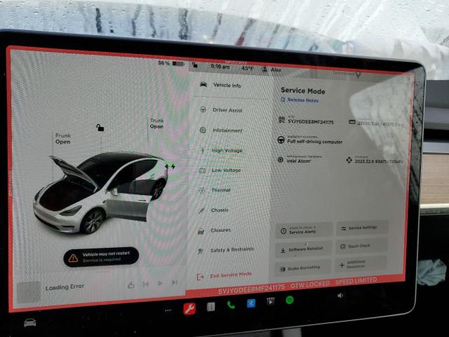 Zdjęcie 9 z aukcji – 2021 TESLA MODEL Y z VIN 5YJYGDEE8MF241175