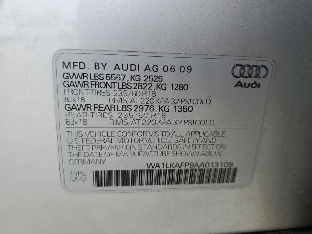 Photo 14 from auction – 2010 AUDI Q5 PREMIUM with VIN WA1LKAFP9AA013109