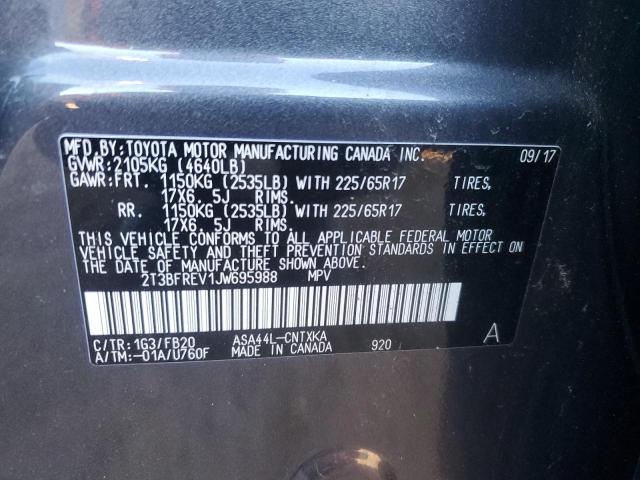 Photo 14 from auction – 2018 TOYOTA RAV4 LE with VIN 2T3BFREV1JW695988