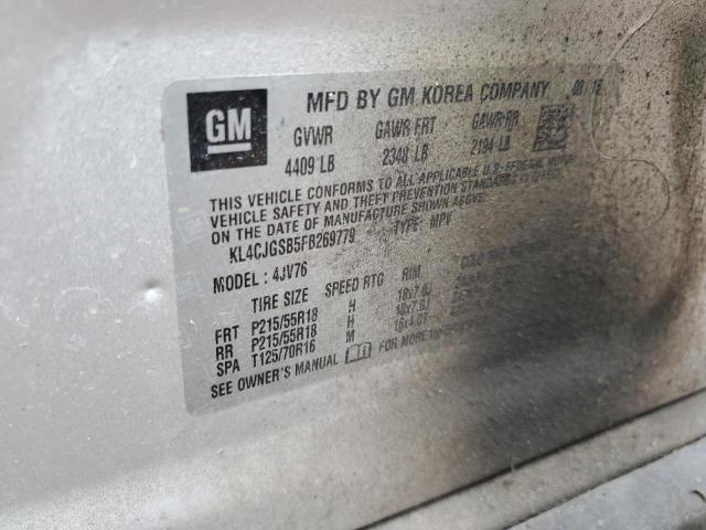 Photo 14 from auction – 2015 BUICK ENCORE with VIN KL4CJGSB5FB269779