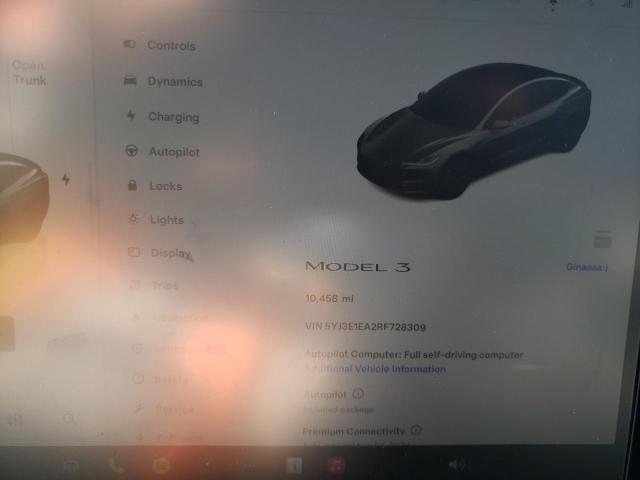 Photo 9 from auction – 2024 TESLA MODEL 3 with VIN 5YJ3E1EA2RF728309