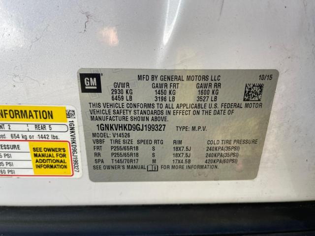 Photo 10 from auction – 2016 CHEVROLET TRAVERSE L with VIN 1GNKVHKD9GJ199327