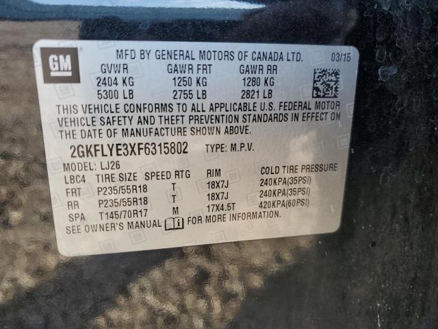 Фото 14 с аукциона – 2015 GMC TERRAIN SL с VIN 2GKFLYE3XF6315802