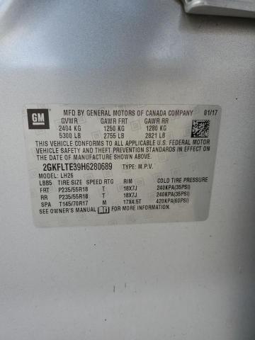Photo 14 from auction – 2017 GMC TERRAIN SL with VIN 2GKFLTE39H6280689