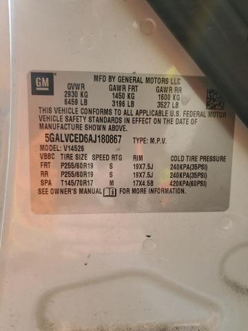 Photo 14 from auction – 2010 BUICK ENCLAVE CX with VIN 5GALVCED6AJ180867