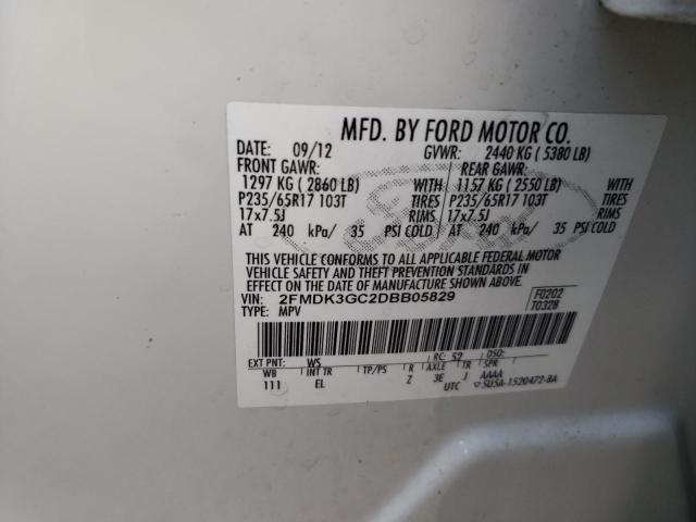 Photo 14 from auction – 2013 FORD EDGE SE with VIN 2FMDK3GC2DBB05829