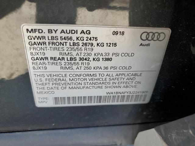 Photo 14 from auction – 2018 AUDI Q5 PREMIUM with VIN WA1BNAFY3J2241905