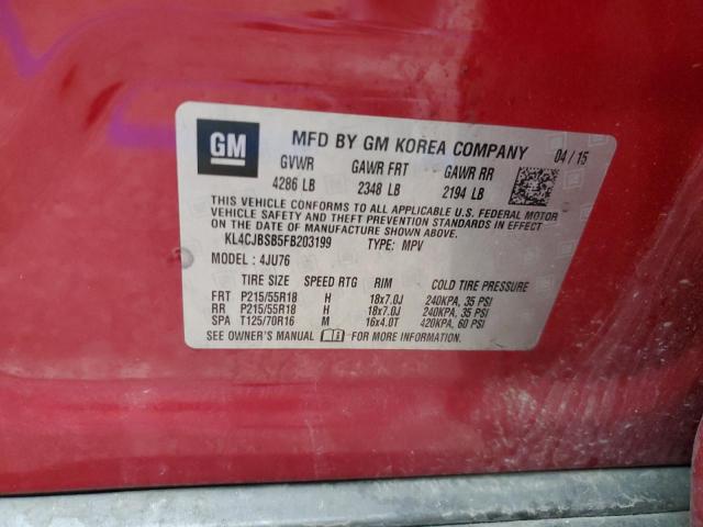 Photo 14 from auction – 2015 BUICK ENCORE CON with VIN KL4CJBSB5FB203199