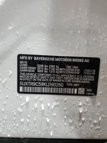 Photo 14 from auction – 2019 BMW X3 XDRIVE3 with VIN 5UXTR9C59KLD90260